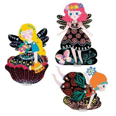 ＜BORNELUND (Baby&Kids)＞スクラッチアート　妖精のパペット