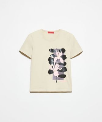 45rpm フラワープリント カットソー⭐︎ カスタ フラワー プリント ディテール スリム フィット Tシャツ