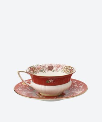 WEDGWOOD ティーカップ&ソーサー ワンダーラスト クリムゾン ...