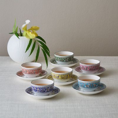 フロレンティーン ティーボウル＆ソーサー 6色セット | WEDGWOOD