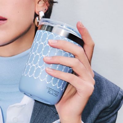 ルネッサンス ブルー 蓋付ドリンクタンブラー（ステンレス
