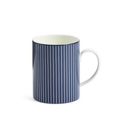 ＜WEDGWOOD＞ジオ　ブルー　マグ　ピンストライプ　ブルー