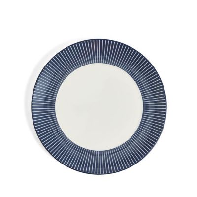 ＜WEDGWOOD＞ジオ　ブルー　プレート２４ｃｍ　ピンストライプ　ブルー