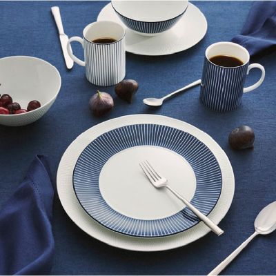 ジオ ブルー プレート24cm ピンストライプ ブルー | WEDGWOOD