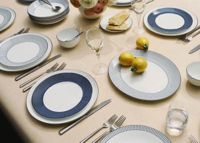 ジオ ブルー プレート24cm ピンストライプ ブルー | WEDGWOOD