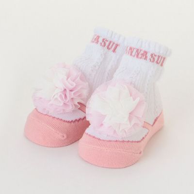 ＜三越伊勢丹/公式＞【SALE】ANNA SUI mini(Baby & Kids)/アナ スイ・ミニ チュール梵天クルーソックス ライトピンク ベビー用靴下・タイツ【三越伊勢丹/公式】