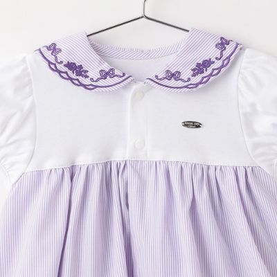 刺繍セーラーカラーロンパース　７０５１５０３