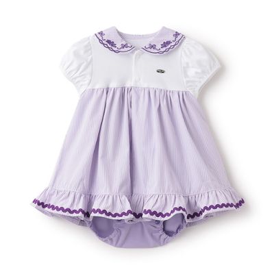 ANNA SUI mini (Baby&Kids)/アナ スイ・ミニ 刺繍セーラーカラーロンパース 7051503