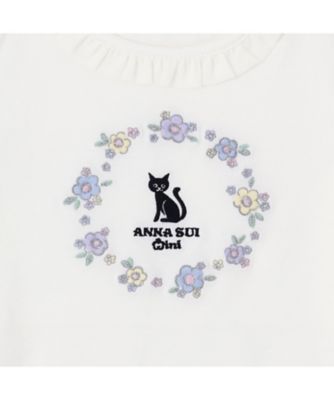 フラワー刺しゅう長袖Tシャツ 7053511 | ANNA SUI mini