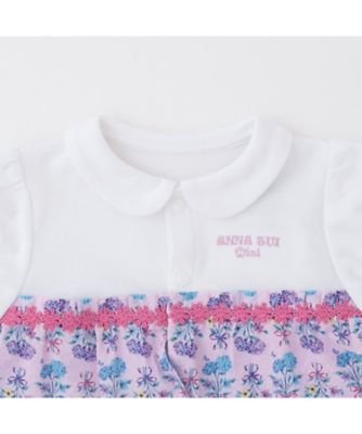【一度のみ着用】ANNA SUI mini レトロフルーツ柄 ロンパース 80㌢ アナスイミニ(ANNA SUI mini)のカーバーオール/ロンパース- 子ども服の