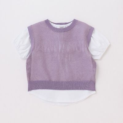 ＜ANNA SUI mini(Baby&Kids)＞メッシュベスト＋半袖Ｔシャツセット