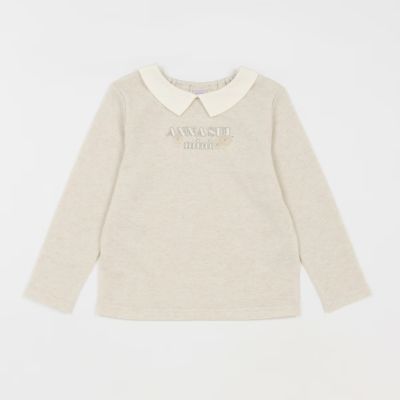 ＜三越伊勢丹/公式＞【SALE】ANNA SUI mini(Baby & Kids)/アナ スイ・ミニ ロゴ刺しゅう衿つき 長袖トレーナー アイボリー トップス【三越伊勢丹/公式】