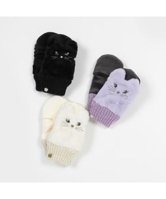 ANNA SUI mini ネコミトン　猫　手袋　オフホワイト　白 ANNA SUI mini ネコミトン 猫 手袋 白アウトレット ショップ