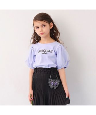 ANNA SUI mini メリーゴーランド刺しゅうバックタックTシャツ 乳臭く 130