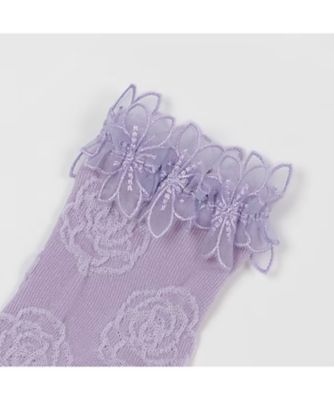 花レースつきバラ柄クルーソックス | ANNA SUI mini (Baby&Kids)/アナ 