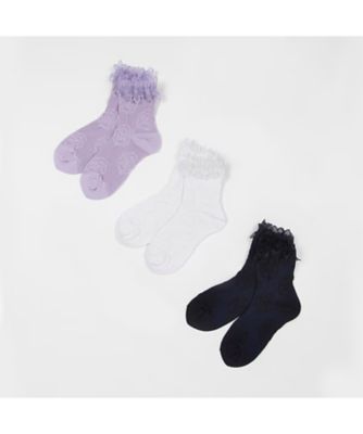 花レースつきバラ柄クルーソックス | ANNA SUI mini (Baby&Kids)/アナ 