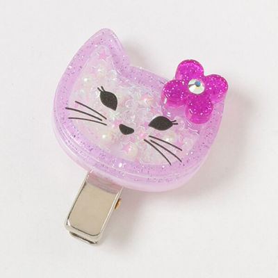 にゃんこリボンのヘアクリップ(ピンク)、ぐで猫 にゃんこリボンのヘアクリップ(ピンク)、ぐで猫