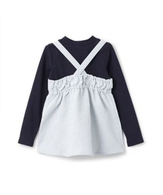 SALE!】[アナスイミニ/ANNA SUI mini]130cm 長袖ワンピース グレー【中古】子供服 暑く キッズ kids