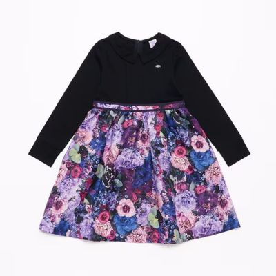 ＜ANNA SUI mini(Baby&Kids)＞Ｂｌｏｏｍｉｎｇ　Ｇａｒｄｅｎ総柄ドッキングワンピース