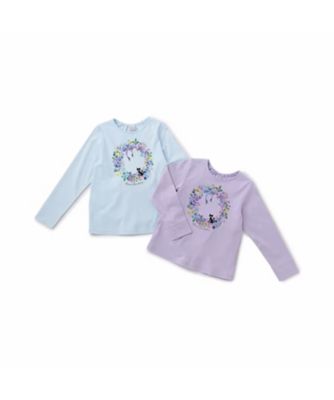 フラワーリース猫プリント長袖Ｔシャツ　７１５１２２３