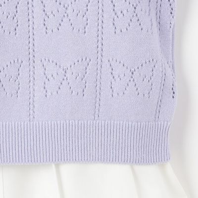 ニットベスト＋シャツワンピース　７１５１３５８
