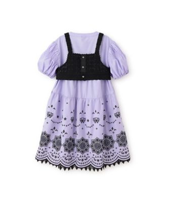 【新品】ANNA SUI mini 星座刺繍 チュール ワンピース 140 星座刺繍チュールドッキングワンピース 7143352 | ANNA