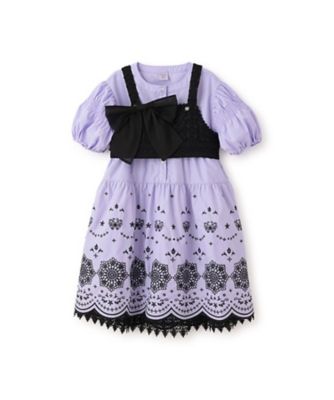 ANNA SUI mini (Baby&Kids)/アナ スイ・ミニ ビスチェ+裾刺繍ワンピース 7152353
