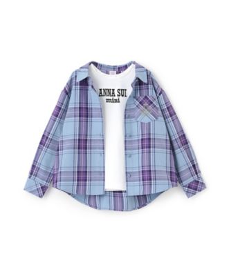 ANNA SUI mini (Baby & Kids)/アナ スイ・ミニ チェックシャツ+長袖Tシャツ 7153270 サックス トップス【三越伊勢丹/公式】