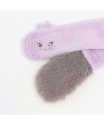 ANNA SUI 猫刺繍パッチ付きフリルマフラー ネコマフラー 7143417 | ANNA SUI mini (Baby&Kids)/アナ スイ