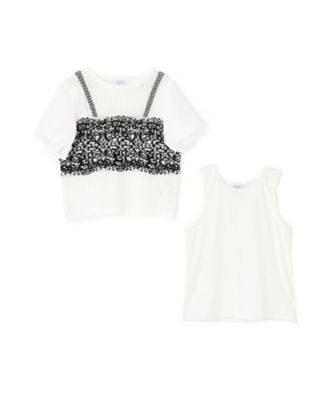 ビスチェ風ニット＋タンクトップ 7161203 | ANNA SUI mini