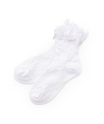 花レース付バラ柄クルーソックス 7161480 | ANNA SUI mini 