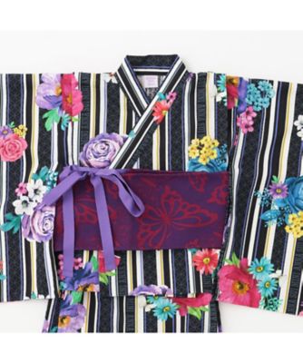 ストライプシグネチャーフラワー浴衣 7162604 | ANNA SUI mini