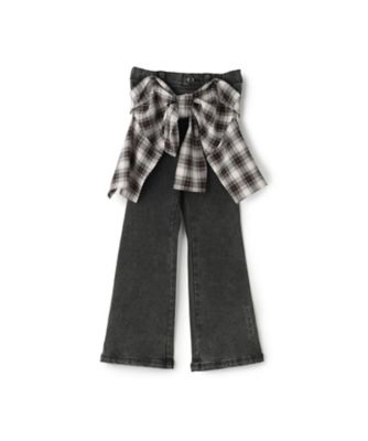 腰巻き風デニムフレアパンツ 7163103 | ANNA SUI mini