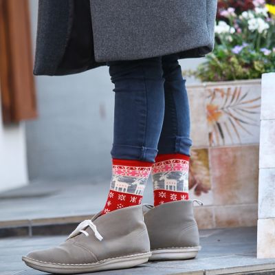 KLIPPAN/クリッパン <BENGT&LOTTA>ソックス ディア レッド レディース