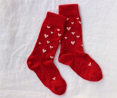 ＜KLIPPAN＞【レディース】ＢＥＮＧＴ＆ＬＯＴＴＡ　ソックス　スモールハート　レッド