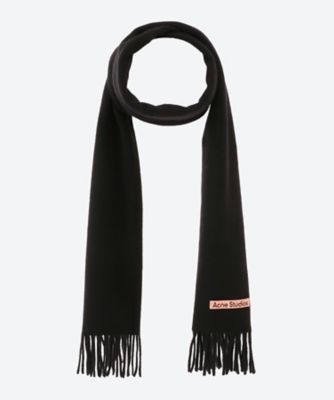 Acne おいしく Studios ロゴ ウールブレンドスカーフ