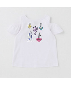 ANNA SUI mini(Baby&Kids)/アナ スイ・ミニ コスメフプリント肩あき半袖Ｔシャツ