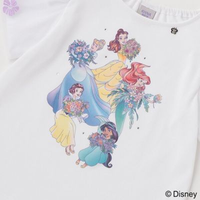 Ｄｉｓｎｅｙ１００】ディズニープリンセス袖チュールＴシャツ