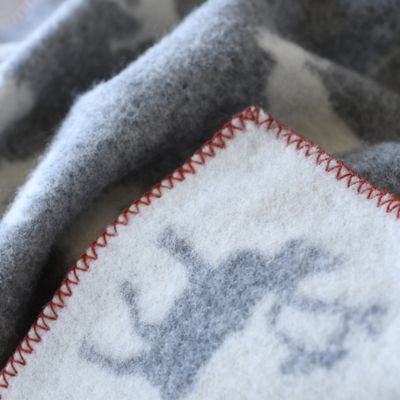 ウールハーフブランケット ワイルダネス グレー | KLIPPAN