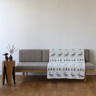 Jacobs Wool ヤコブウールブランケット グレー 膝掛け ソファーカバー Jacobs Wool ヤコブウールブランケット グレー 膝掛け ソファーカバー