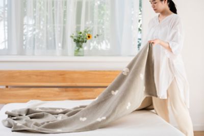 シュニールコットン　シングルブランケット　ＣＨＯＵＣＨＯ　グレー
