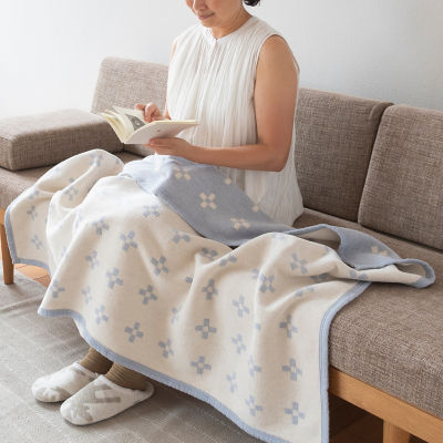 コットンハーフブランケット シャーンスンド ライトブルー | KLIPPAN