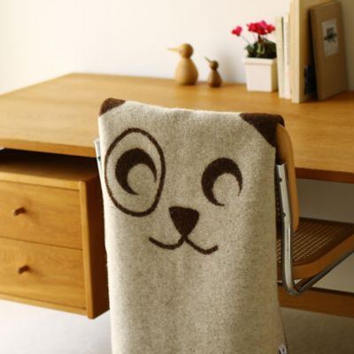 ウールミニブランケット　パピー　ブラウン