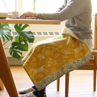 ウールミニブランケット　ジョイ　イエロー