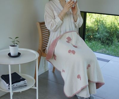 コットンミニブランケット　ＣＨＯＵＣＨＯ　スモーキーピンク