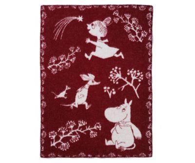 KLIPPAN/クリッパン ウールミニブランケット ムーミン ウィンターランド ディープレッド 毛布・ブランケット【三越伊勢丹/公式】