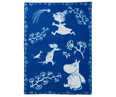 KLIPPAN/クリッパン ウールミニブランケット ムーミン ウィンターランド ディープブルー 毛布・ブランケット【三越伊勢丹/公式】