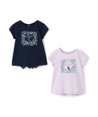 フラワーネコ刺繍Tシャツ 7362225 | ANNA SUI mini (Baby&Kids