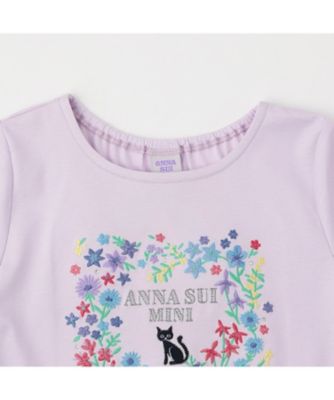 フラワーネコ刺繍Tシャツ 7362225 | ANNA SUI mini (Baby&Kids