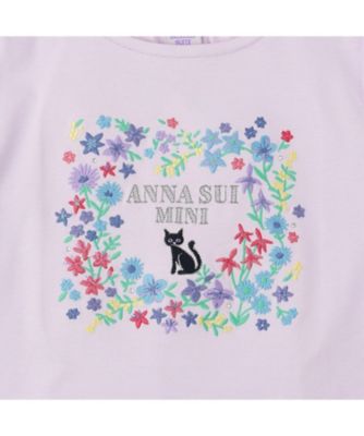 フラワーネコ刺繍Tシャツ 7362225 | ANNA SUI mini (Baby&Kids
